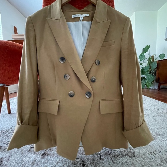 Veronica Beard Camel Linen Blend Blazer - EUC - Picture 2 of 6